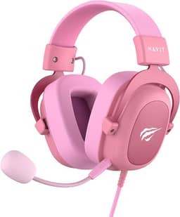 Havit Headphone Fone de Ouvido H2002d Pink, Gamer, com Microfone, Falante 53mm, Plug 3, 5mm: compatível com XBOX ONE e PS4, HAVIT, HV-H2002d Cor Rosa
