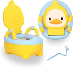Troninho Penico Infantil Ohana Baby Patinho Amarelo - Assento de Treinamento Desfralde Educativo Divertido para Menino e Menina