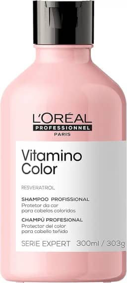 L'Oréal Professionnel Shampoo Vitamino Color, Protege e Preserva a Cor do Cabelo, Previne Danos, Adiciona Luminosidades aos Fios, 300ml