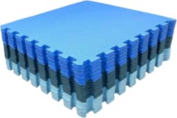 Kit 06 Tatames Eva Tons De Azul Infantil Meninos 50x50x1cm 10mm