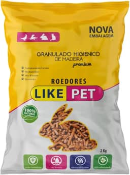Granulado Higiênico de Madeira Like Pet Roedores 2kg