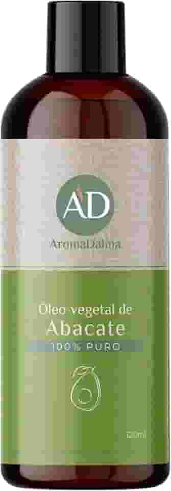 Óleo Vegetal De Abacate - Prensado a Frio, 100% Puro e Vegano | Alto Poder De Hidratação Para Corpo e Cabelo 120 ml - Aroma D’alma