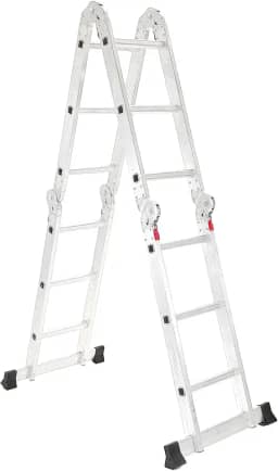 Escada Articulada Multifuncional 4x3 Alumínio 12 Degraus 3,32m Gardenlife