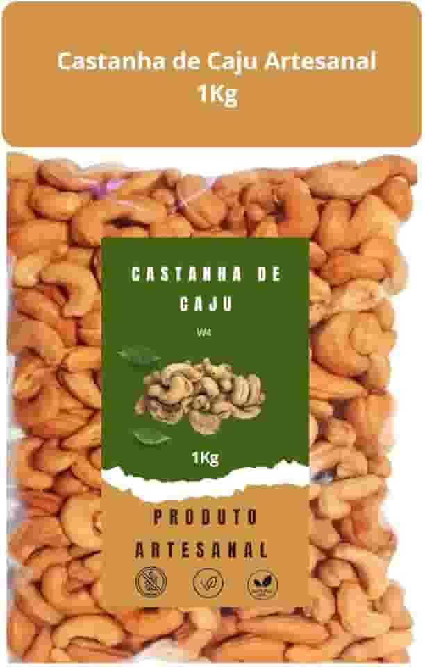 1kg Castanha De Caju Torrada E Salgada Inteira Artesanal