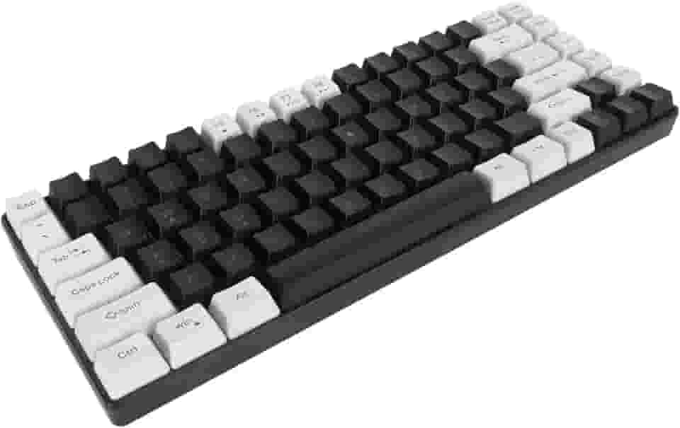 Teclado mecânico para jogos 80% mecânico, teclado mecânico com fio de 84 teclas, teclado ultra compacto retroiluminado RGB para desktop, computador, PC (preto)