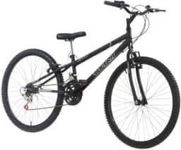 Bicicleta de Passeio Ultra Bikes Esporte Rebaixada Aro 26 Reforçada Freio V-Brake – 18 Marchas Preto Fosco