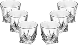 WOLFF - Conjunto 6 Copos para Whisky de Cristal Tortile 310ml
