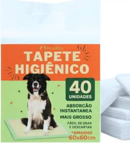Tapete Higienico Para Cachorros Pet 60x60 40 Unidades Descartável Anti Odor Super Absorvente Totus Life PREMIUM
