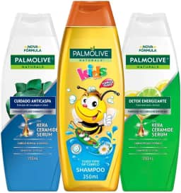 Kit Shampoo: Detox 350ml + Anticaspa Classic 350ml + Naturals Kids 350ml