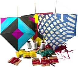 Pipa Kit Completo 10 Pipas + 10 Rabiolas de plástico + 1 rolo de Linha dezinho