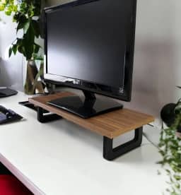 Mesa Stand Desk Suporte elevado para Monitor Freijó 45Cm