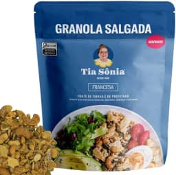 Tia Sônia, Granola Salgada Francesa Parmesão Castanhas 200g Tia Sônia Artesanal Sem Glúten