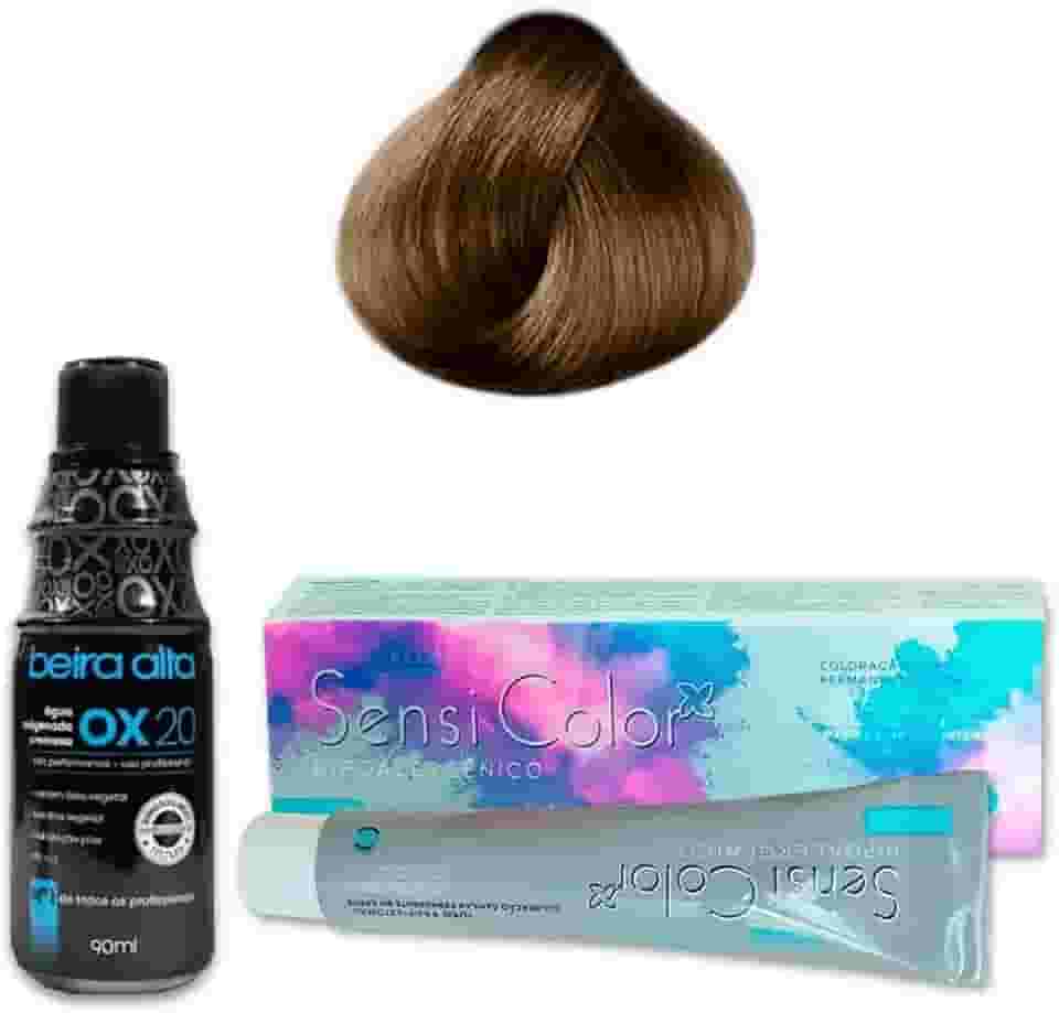 Tinta Sensi Color Alergoshop 6.0 Louro Escuro + Água Oxigenada
