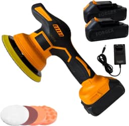 Politriz Automotiva 21V com 6 Velocidades, Roto Orbital 6'' Elétrica, Máquina de Polir e Lixar Carro, Madeira e Azulejo + Kit de Acessórios