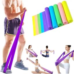 KIT com 3 Faixas de Resistência Thera Band Exercícios Alongamento Yoga Pilates Fortalecimento Elástico