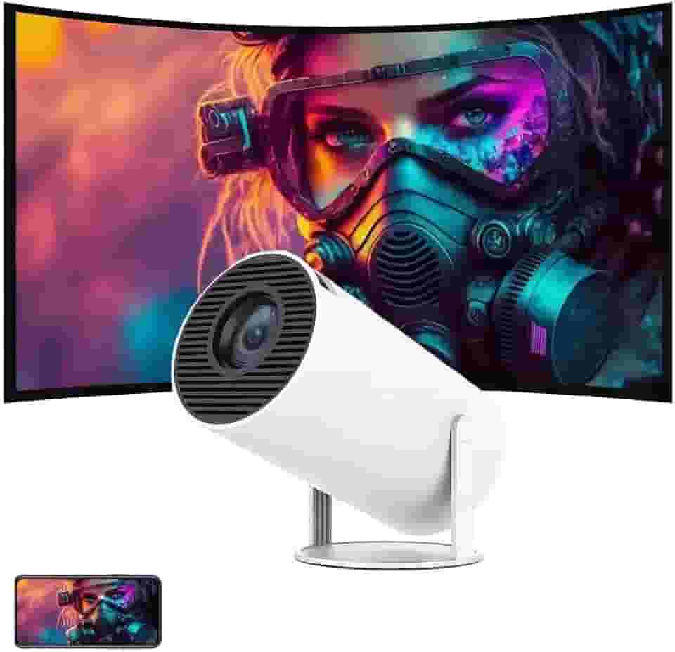 Mini Projetor PRO Cinema Wifi Full HD 1080p (Suporta 4k) Com Android 11 Portátil Fixo Cor Branco 110/220V - Com APP´s.