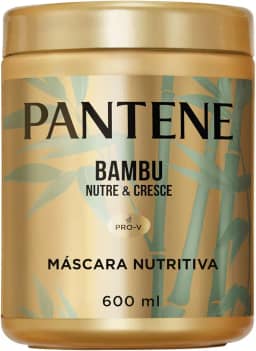 Pantene Máscara de Nutrição - Extrato de Bambu com Óleo de Rícino e Cafeína, Tratamento Capilar Reparador, Nutrição desde a Raiz até as Pontas, Cabelos mais fortes, Sem Sulfatos ou Óleos Minerais, 600ml