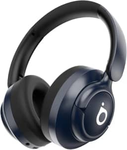 Basike Fone de Ouvido Bluetooth, ANC Cancelamento de Ruído Ativo Headphone Bluetooth 5.4 Headset com Microfone, Certificação Hi-Res Audio, 30 horas reprodução, LE29 (Azul)