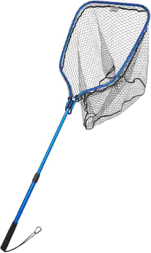 Pesca Brasil, Passaguá Tamanho P, Dobrável e Cabo Telescópico em Alumínio, Rede Emborrachada, Pegador EVA, Fábio Baca