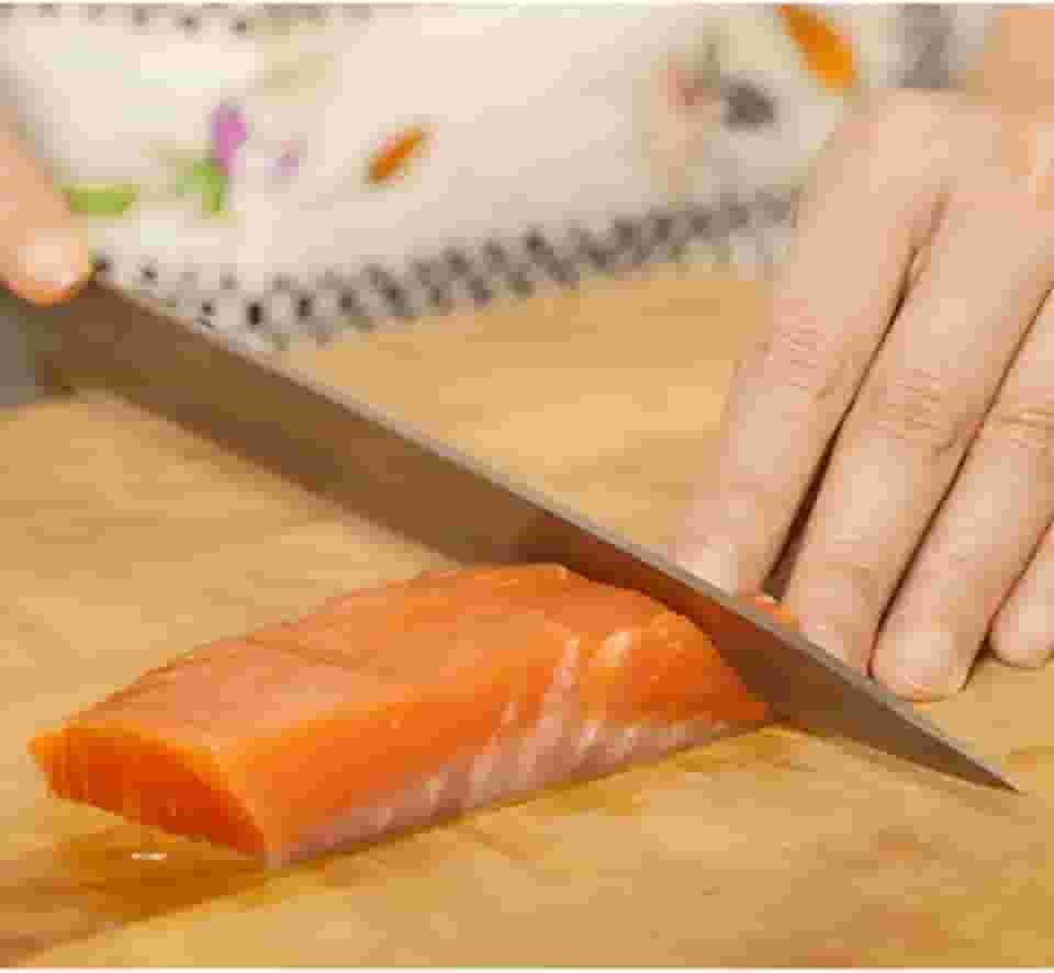 Faca Para Sushi Sashimi Peixes Legumes Verduras Yanagui 8pol Cor Aço Inox