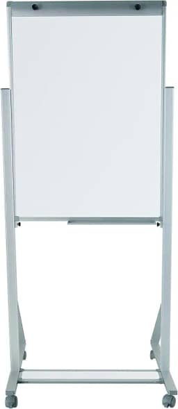 Cavalete Flip Chart Branco Luxo, 1,0m X 0,70m - Souza & Cia (Ref: 2512) Pés Alumínio com rodízio