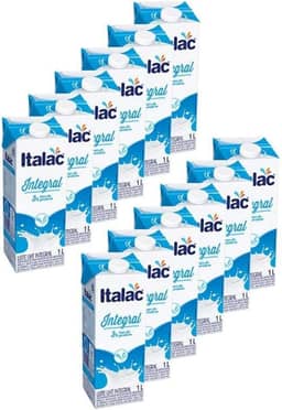 Leite Integral Italac 1L Longa Vida Caixa Fechada 12 Uni