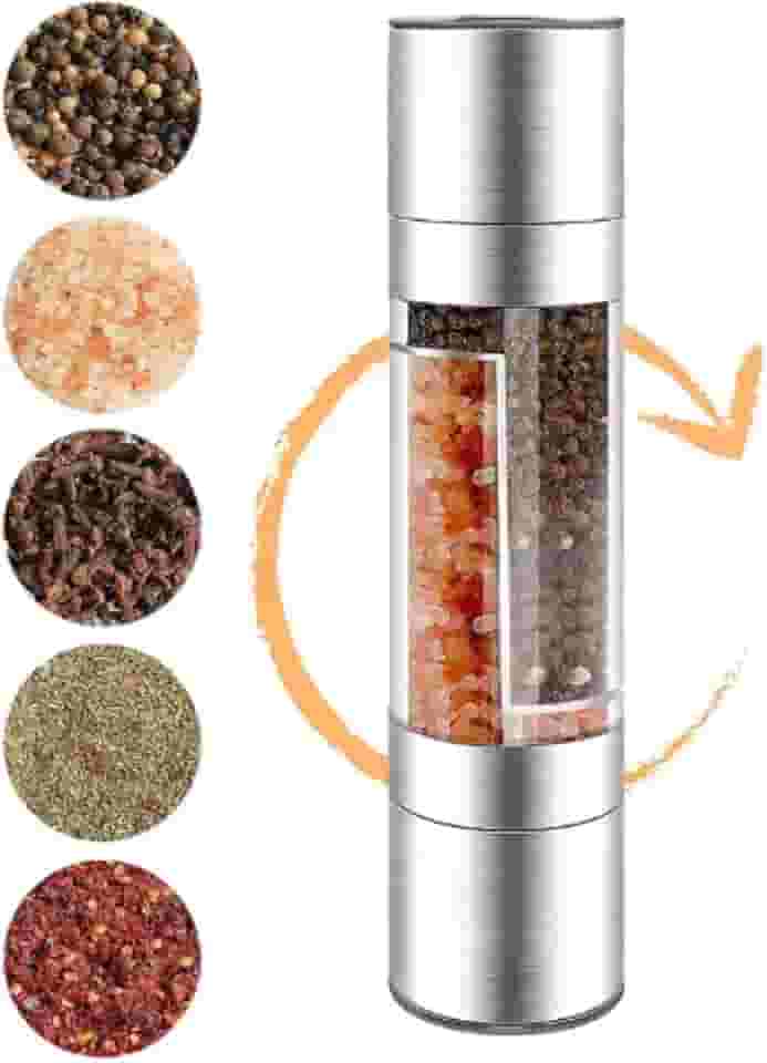Moedor Pimenta Sal Grosso Tempero Gourmet Inox 2 Em 1