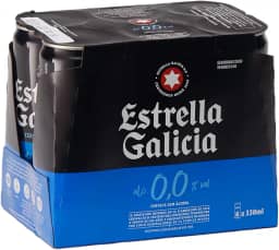 Pack de Cerveja Estrella Galicia 0,0% LT 330ml - 6 Unidades
