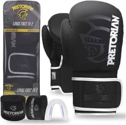 Luva de Boxe e Muay Thai FX2 Pretorian + Protetor Bucal + Bandagem 2.8M