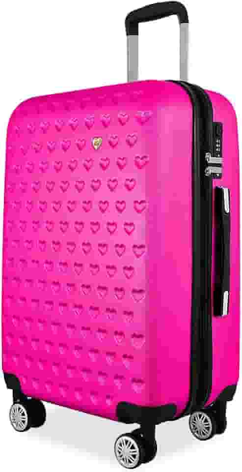 Mala De Viagem Média ANAC Rígida Para 23 kg Com Rodas 360º E Cadeado Segredo. (Pink)