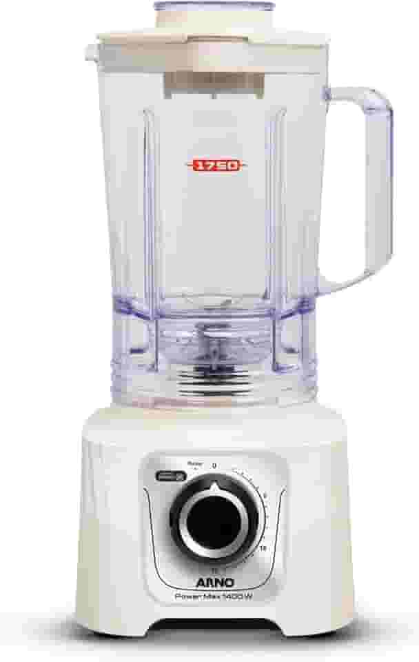 Liquidificador Arno Powermax 1400W LN64, Marfim, com 6 Lâminas Powelix Pro, 3,1L de Capacidade, 15 Velocidades e Design Moderno, 220V