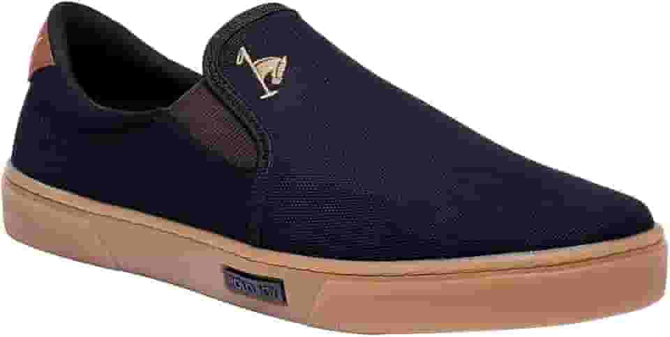 Sapatenis Casual Masculino Polo Joy Tênis Slip On Iate sem Cadarço Cano Baixo Leve
