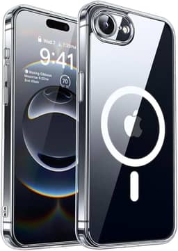 FIT IT Capa Magnética para iPhone 16e, Compatível com MagSafe, TPU Slim, Proteção para Câmera, Transparente (Transparente)