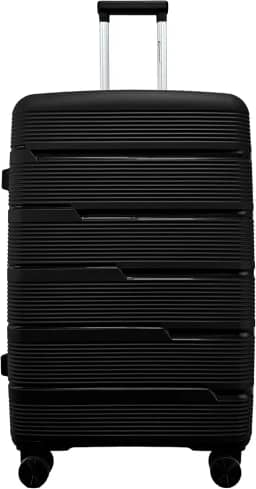 Mala de Viagem Grande 32kg em Polipropileno Cadeado TSA Rodas 360 Gladiador P2G (Preto)