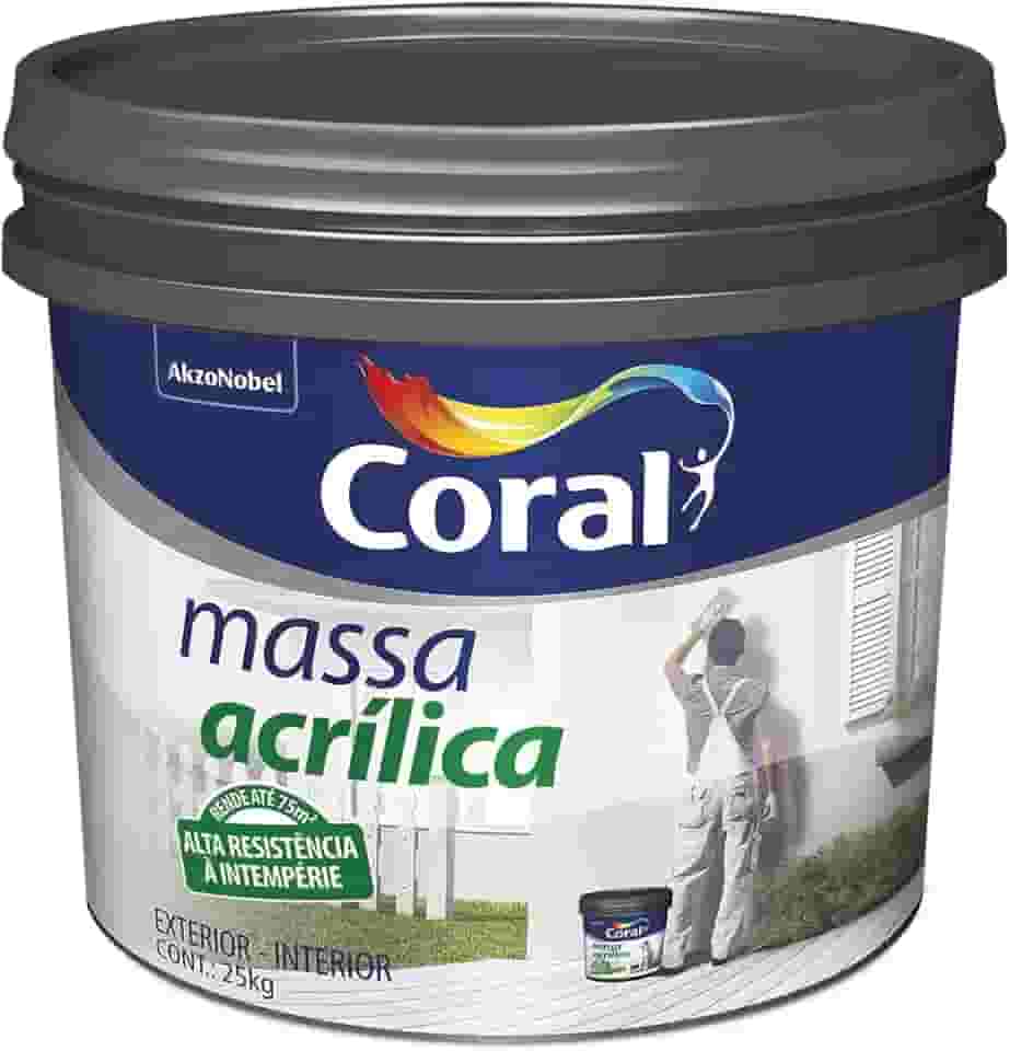 MASSA ACRÍLICA BRANCO 25KG - CORAL