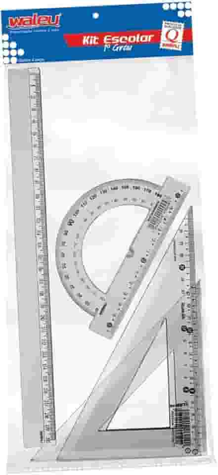 Conjunto para Desenho 1 grau x 4 unidades, Waleu 10130001, Multicor