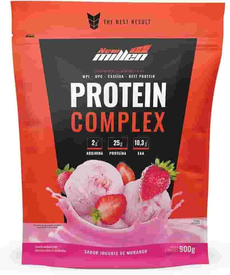 New Millen Protein Complex - 900G Refil Iogurte De Morango -