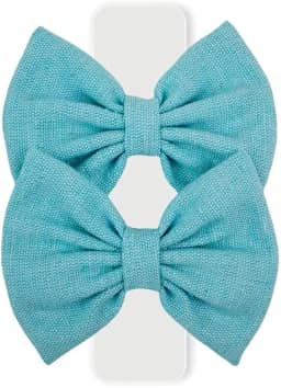 Laço Luxo Linho Azul, P 2un