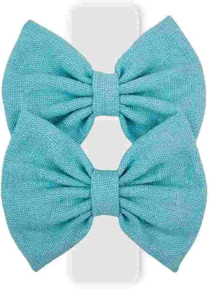 Laço Luxo Linho Azul, P 2un