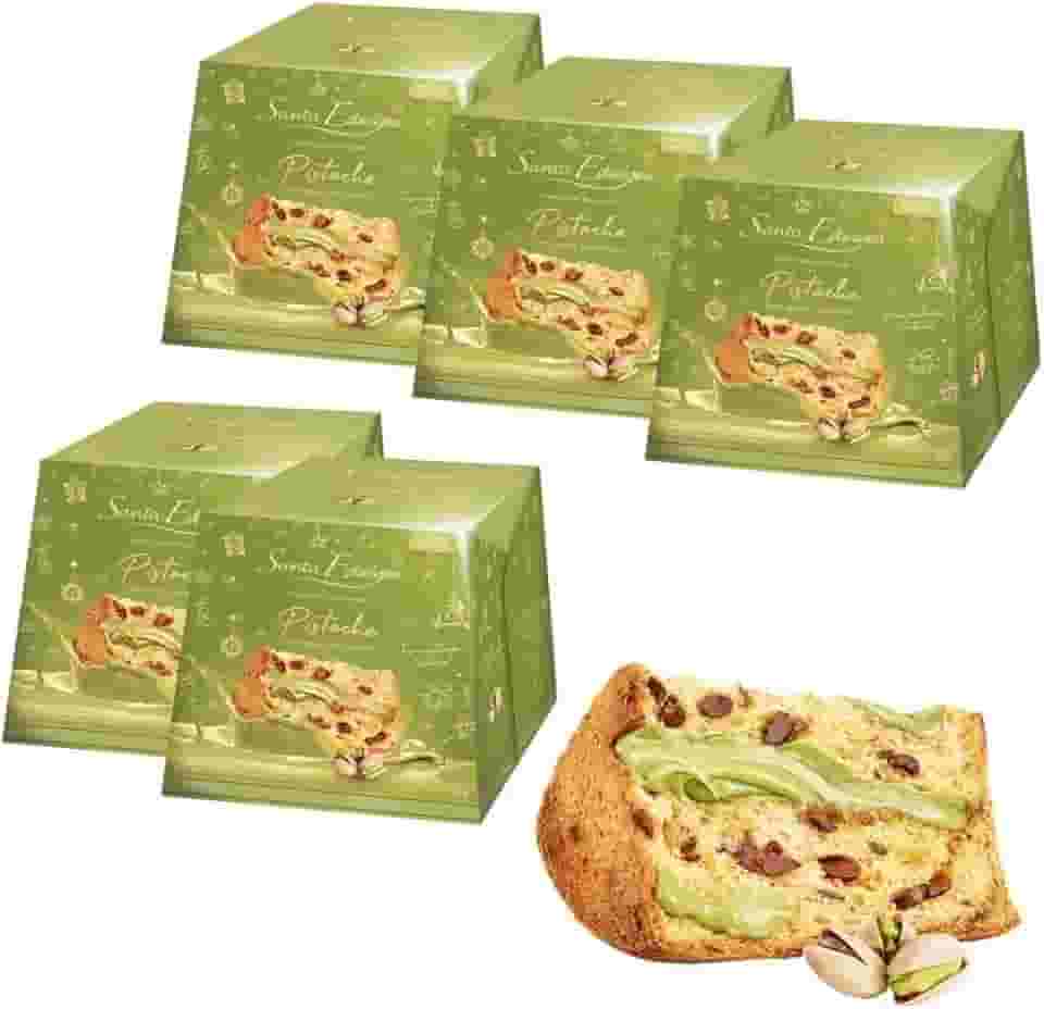 5 Panetone Recheado Brigadeiro Pistache Santa Edwiges 500g