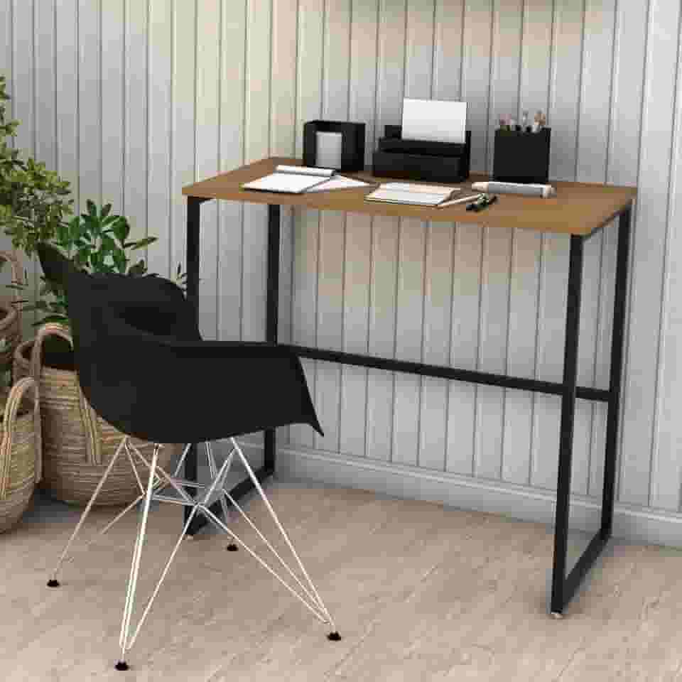 Escrivaninha Mesa Escritório para Notebook Home Office Estilo Industrial Delin Dicarlo