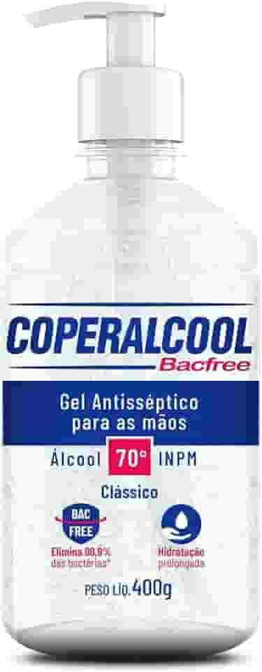 Coperalcool Bacfree Álcool Gel Higienizador de Mãos 70°INPM 400g Clássico