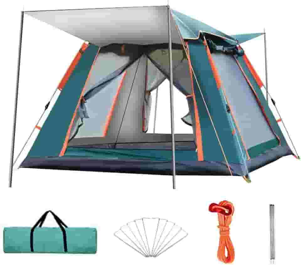 Barraca de Camping Para 2-3 Pessoas, Barraca de Praia, Totalmente Automático Fácil de Monta, de Proteção Solar de Proteção Chuva e Vento Pode Acomodar Pequena Família, Amantes