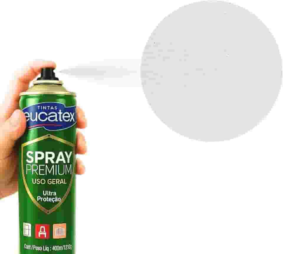2 Tinta Spray P/Pintar Moveis Metal Plastico Mdf Eucatex (BRANCO BRILHANTE)