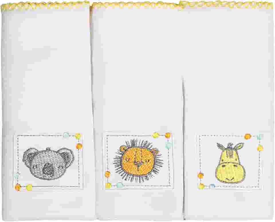 Papi Textil Fralda Bordados Karinho 70Cm X70Cm Contem 03 Un