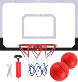 Cesta de Basquete, Quadros de Basquete de 40 * 30cm, Cesta de Basquete Móvel para Porta, Conjunto de Mini Cesta de Basquetepara Ambientes, Sem Perfuracǎo