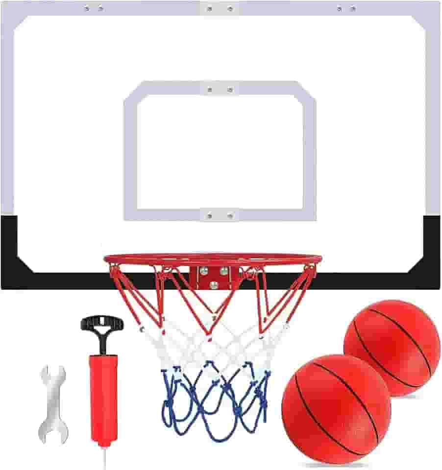 Cesta de Basquete, Quadros de Basquete de 40 * 30cm, Cesta de Basquete Móvel para Porta, Conjunto de Mini Cesta de Basquetepara Ambientes, Sem Perfuracǎo