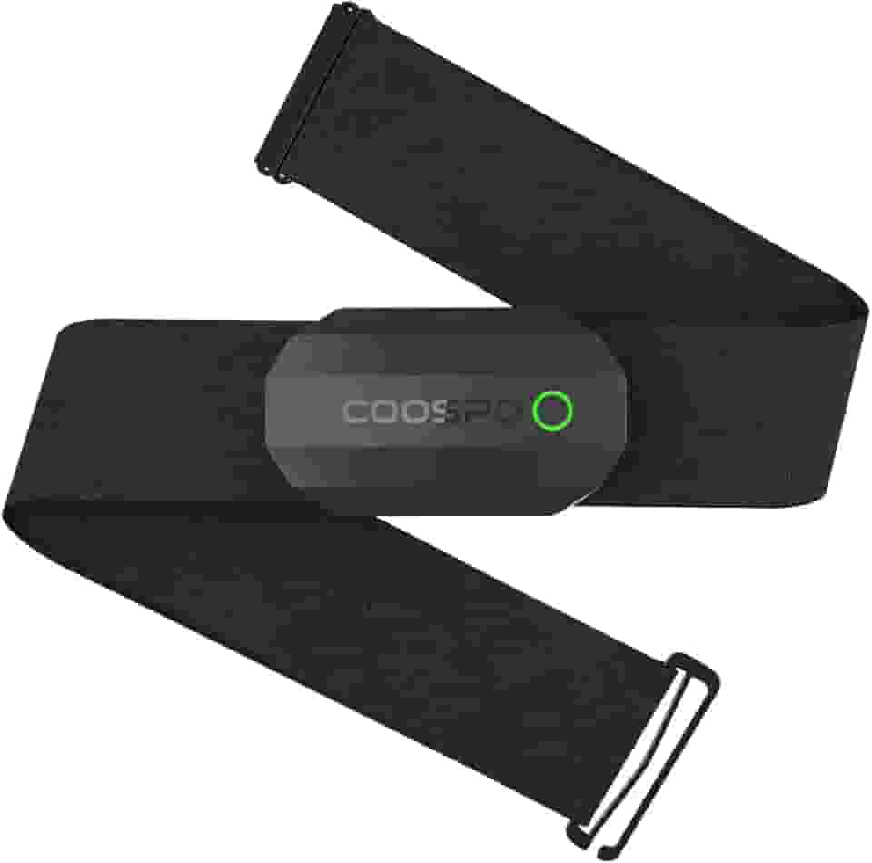 COOSPO Pulseira peitoral para monitor de frequência cardíaca Bluetooth H808S, ANT+ BLE HR Monitor, HRM IP67 impermeável, uso para corrida, ciclismo, academia e outros esportes