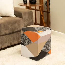 Capa para Puff Quadrado Plus Malha Coladinha Sueter Top 46 a 50 cm