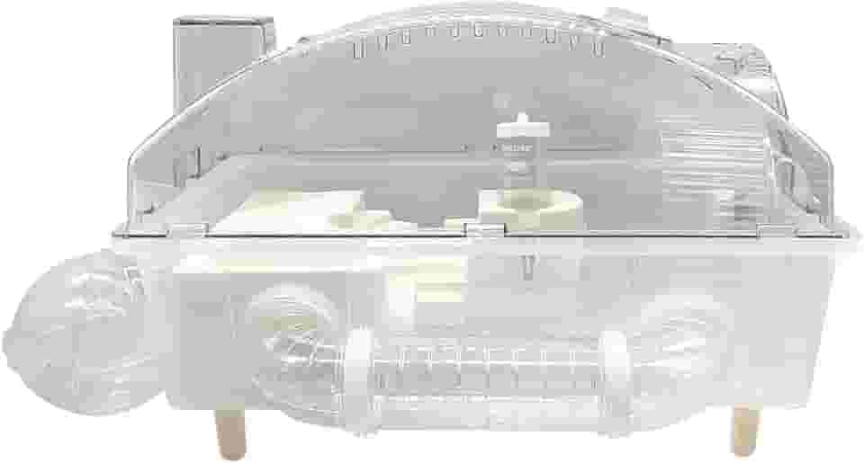 Tfwadmx Gaiola de hamster anão, gaiola de acrílico para ratos, gaiolas de animais pequenos para hamster com tubo, roda de exercício, mouse habitat para ratos gerbils 45 x 28 x 30 cm